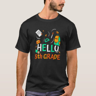Camiseta Hola, 5º Grado Grader Class Pupil School 5 Cinco F