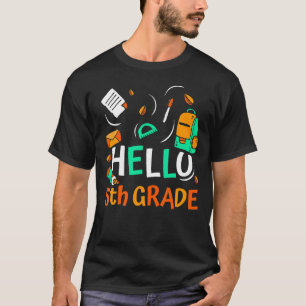 Camiseta Hola, 5º Grado Grader Class Pupil School 5 Cinco F