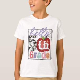 Camiseta Hola 5º grado, niño o Chica