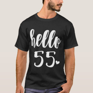 Camiseta Hola 55 Cincuenta y Cinco Años, Escuadrón 55º Cump