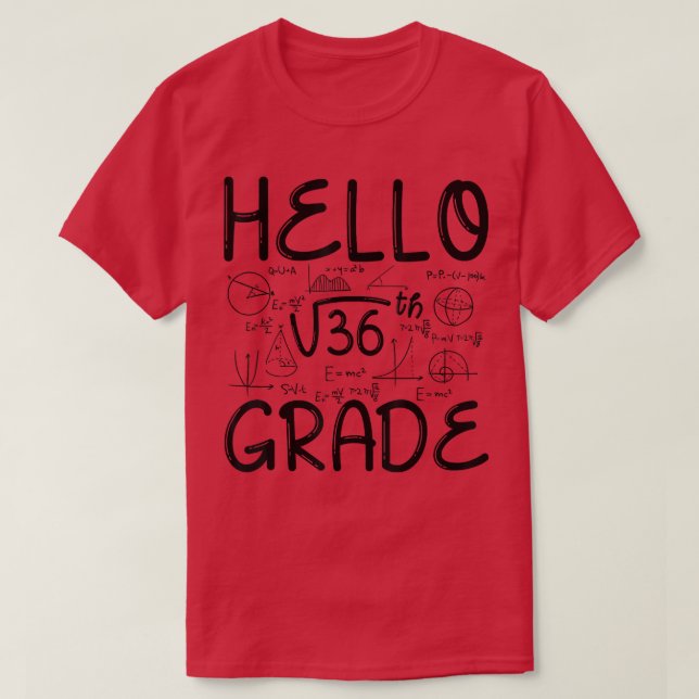 Camiseta Hola 6º Grado, De Vuelta A La Escuela Copia De Cam (Diseño del anverso)