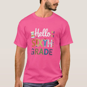 Camiseta Hola, 6º grado de vuelta a la escuela Lápiz infant