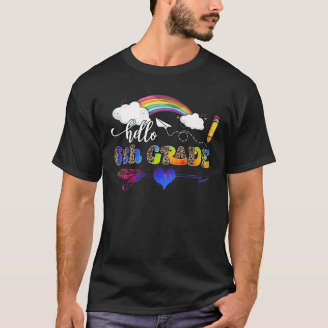Camiseta Hola 6 Grado Estudiante Gratuito De Profesores De  (Anverso)