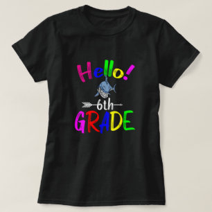 Camiseta Hola 6to grado de nuevo a novedad de la escuela