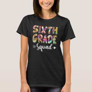 Camiseta Hola 6to Grado Equipo Tie Dye Leopardo De vuelta a