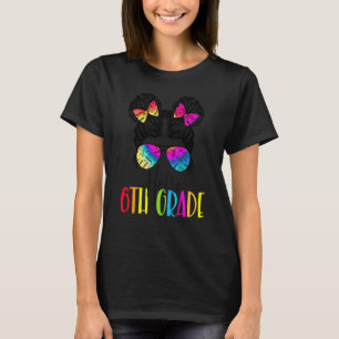 Camiseta Hola 6to Sexto Grado Moño Desordenado Lazo De Regr