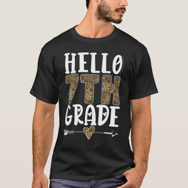 Camiseta Hola, 7º curso de Leopard Séptimo Grado de Maestro (Anverso)