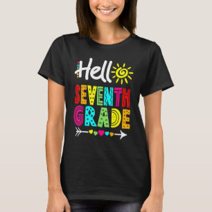 Camiseta Hola 7° grado Diversión de vuelta a la escuela