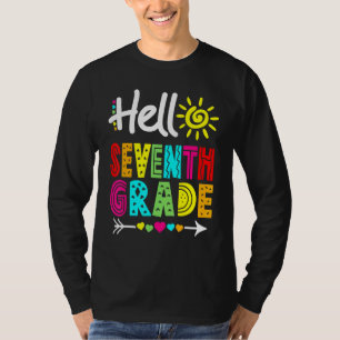 Camiseta Hola 7° grado Diversión de vuelta a la escuela