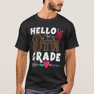 Camiseta Hola 8 Grado Grado Gracioso Equipo Estudiantil De 