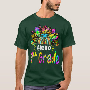 Camiseta Hola 9 Grado Arco de Arco de Girasol Arcoiris de v