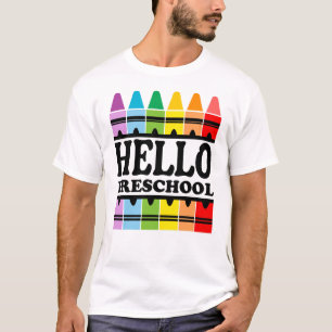 Camiseta Hola a la escuela preescolar