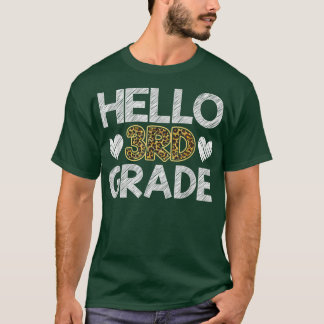 Camiseta Hola a los profesores de primer grado de Leopardo