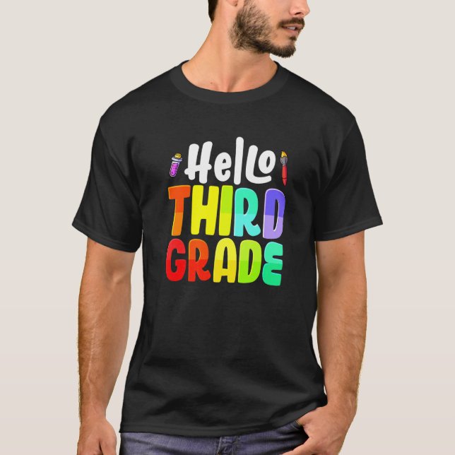 Camiseta Hola a los profesores de tercer grado del equipo (Anverso)