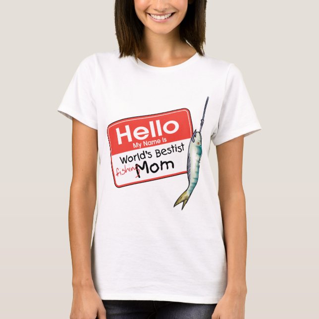 Camiseta Hola a mamá pescadora (Anverso)