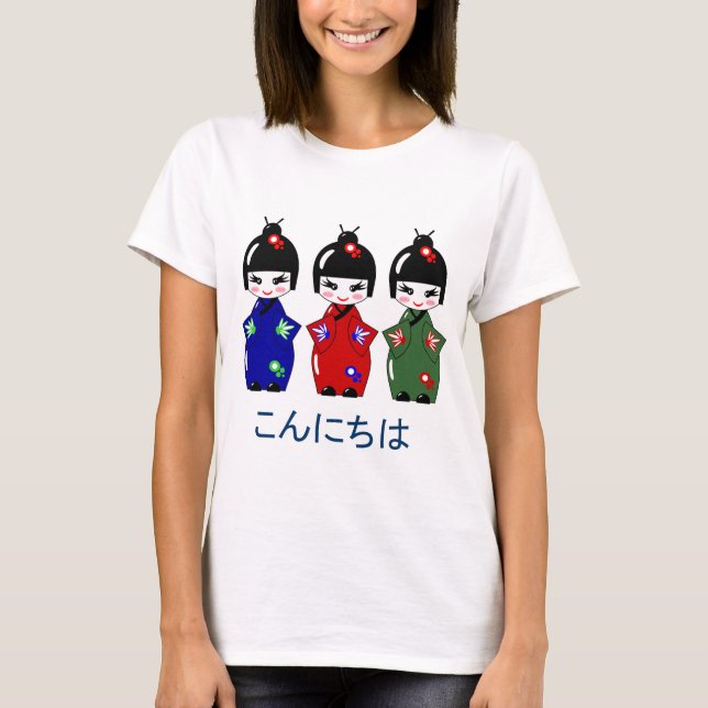 Camiseta Hola/adiós del japonés (Anverso)