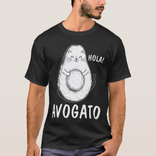 Camiseta Hola aguacate Gato lindo Aguacate para Chicas Muje