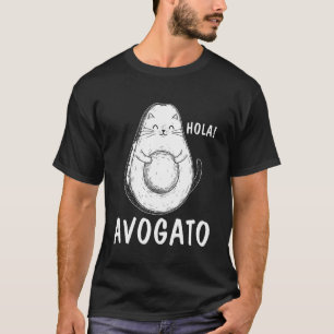 Camiseta Hola aguacate Gato lindo Aguacate para chicas muje