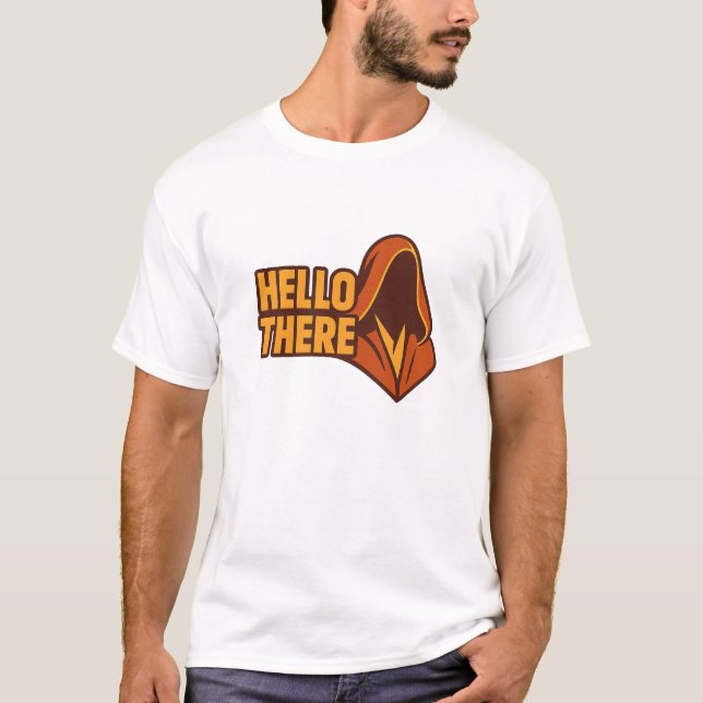 Camiseta Hola ahí - Estilo de cultura pop sutil (Anverso)