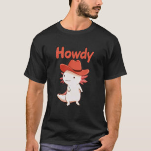 Camiseta Hola Ajolote Vaquero Lindo Sombrero Rojo Occidenta