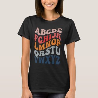 Camiseta Hola alfabeto de vuelta a la escuela pre K jardín