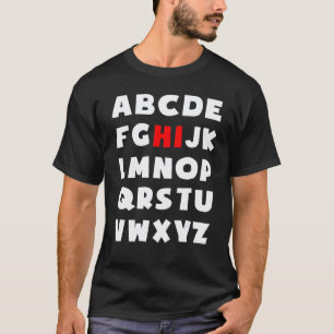 Camiseta Hola Alfabeto Pre K Jardín de Infancia De vuelta a