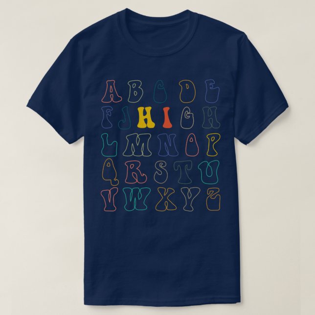 Camiseta Hola Alphabet Funny Pre K Kindergarten de vuelta a (Diseño del anverso)