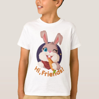 Camiseta Hola Amigos Atrapame Si Puedes Conejito Lindo de l