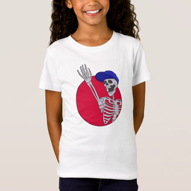 Camiseta Hola amigos Guay y Funny Skeleton (Anverso)