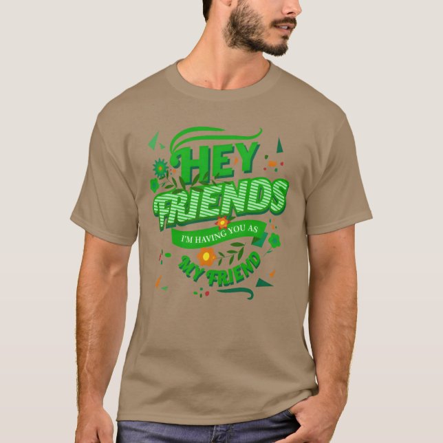 Camiseta Hola amigos, te estoy tomando como amigo de tet ar (Anverso)