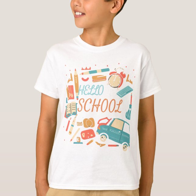 Camiseta Hola año académico nuevo (Anverso)