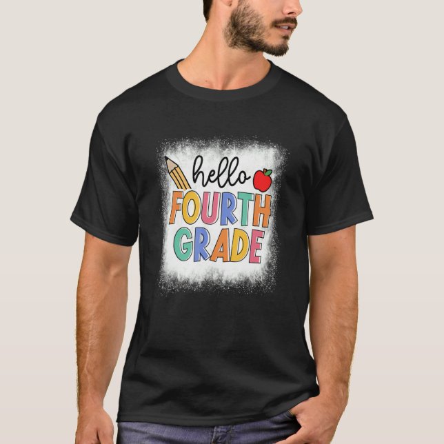 Camiseta Hola aprendida estudiante de cuarto grado de docen (Anverso)