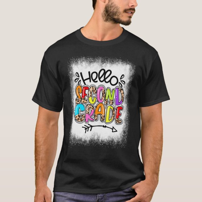 Camiseta Hola aprendida profesora de segundo grado de segun (Anverso)