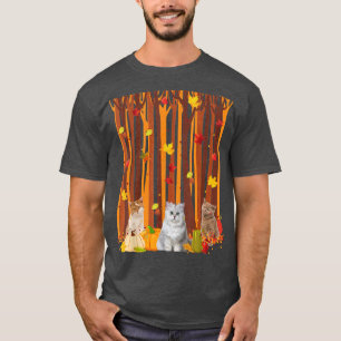Camiseta Hola Autumn Cat Maple Leaf Fall Topkin Mens Wome