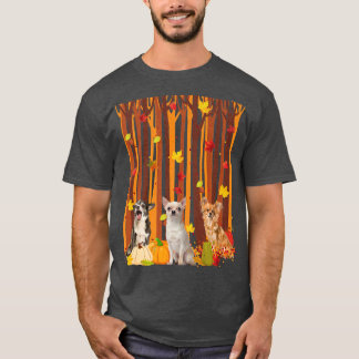 Camiseta Hola Autumn Chihuahua Maple Leaf Fall Hombres Cala