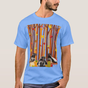 Camiseta Hola Autumn Shunk Maple Leaf Fall Pumpkin Mens Wo