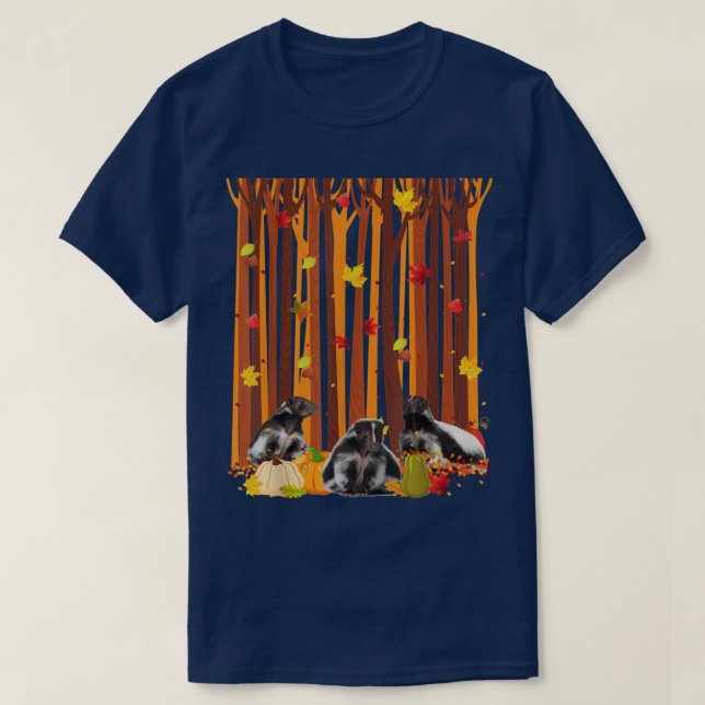 Camiseta Hola Autumn Shunk Maple Leaf Fall Pumpkin Mens Wo (Diseño del anverso)