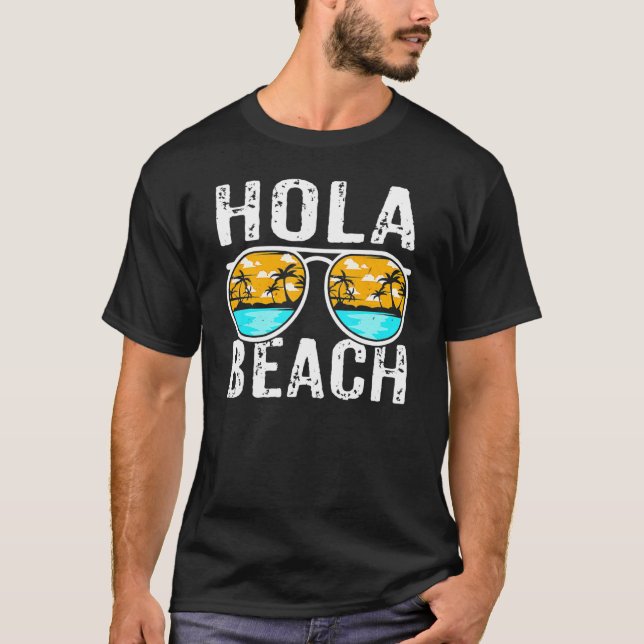 Camiseta Hola Beach Vacaciones Verano 4 (Anverso)