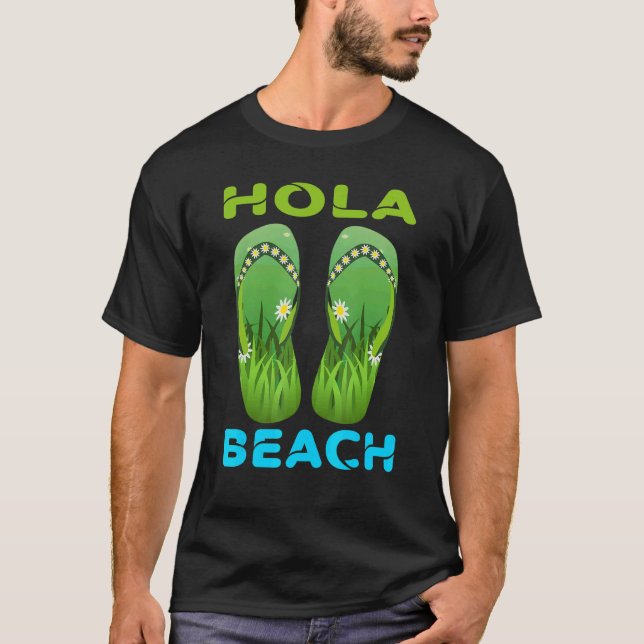 Camiseta Hola Beach Vacation Summer Flip Flops 14 (Anverso)