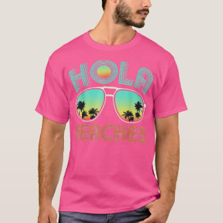 Camiseta Hola Beaches Gafas de sol Palm Tree Retro Style Tr