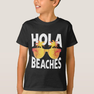 Camiseta Hola Beaches Palm Trees Tropicales Sungles Summer
