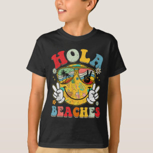 Camiseta Hola Beaches Smile Face Funny Beach Vacation Summe