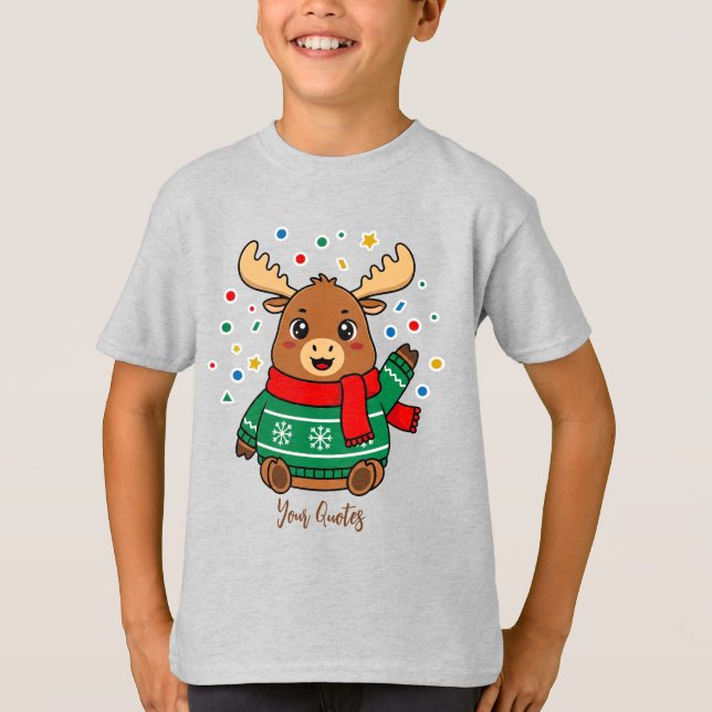 Camiseta Hola Bebé Alce Adorable (Anverso)
