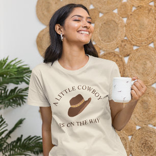 Camiseta ¡Hola Bebé! Lluvia de Bebé Vaquero Occidental