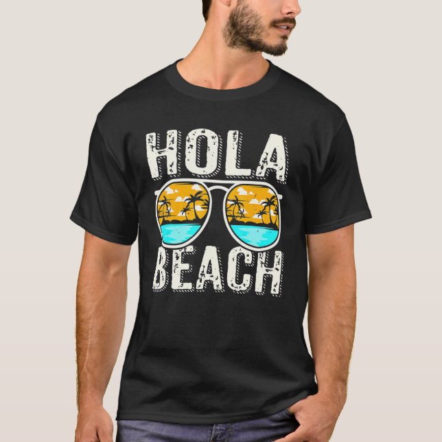 Camiseta Hola Bebidas Gafas de sol Aloha Beach Summer Famil (Anverso)