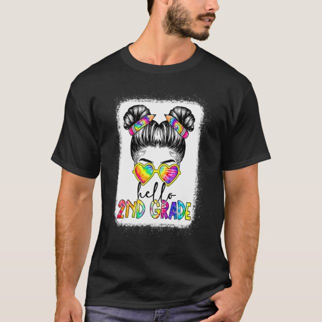 Camiseta Hola Bun de 2do Grado Messy de vuelta a la escuela (Anverso)