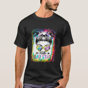 Camiseta Hola Cabeza Empezar Tie Dye Messy Bun Niños De Vue