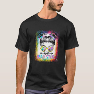 Camiseta Hola Cabeza Empezar Tie Dye Messy Bun Niños De Vue