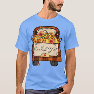 Camiseta Hola Cae, Cae, Camión De Calabaza Yall Otoño