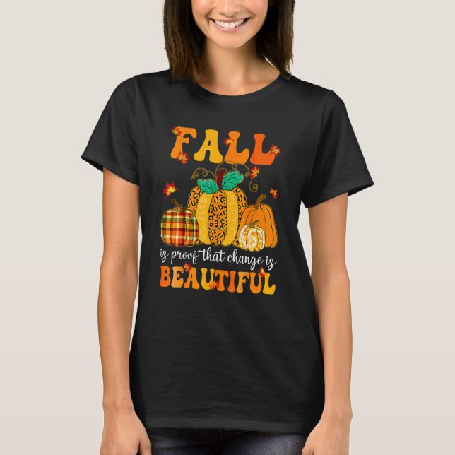 Camiseta Hola Caer Leopard Spice Spice Fall Vibes Otoño (Anverso)